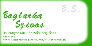 boglarka szivos business card
